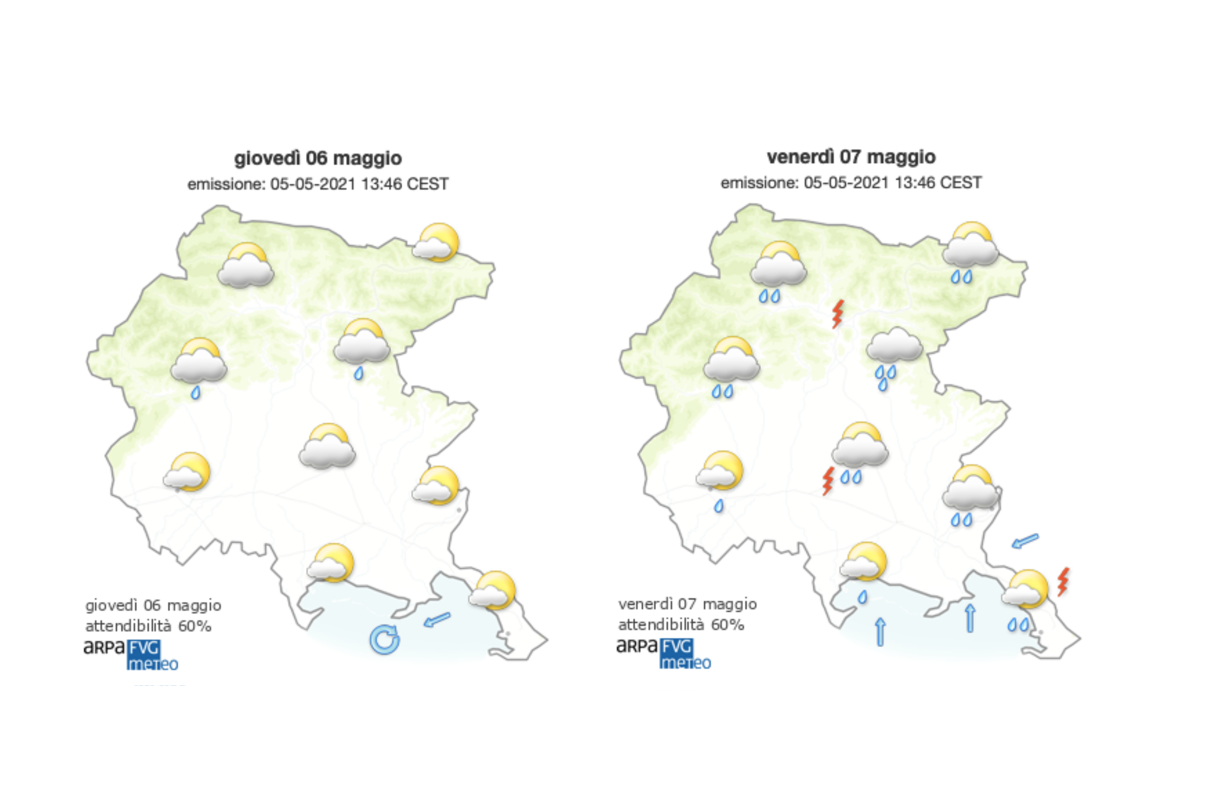 Giornata segnata dall'incognita meteo sul Goriziano, atteso il sole nel weekend